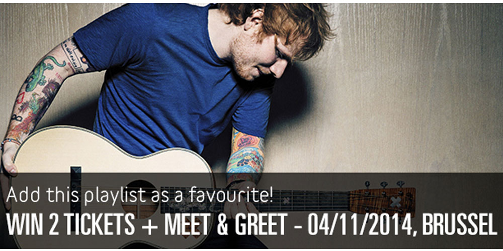 Ed Sheeran Meet & Greet contest Deezer BelgiumDeezer Belgium