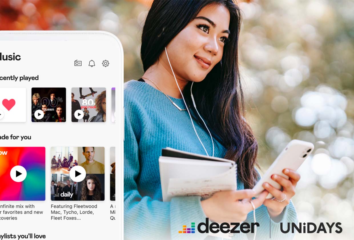 Månens overflade Drama kilometer Deezer partners with UNiDAYS, taking music streaming to the next level for  students - Deezer Press
